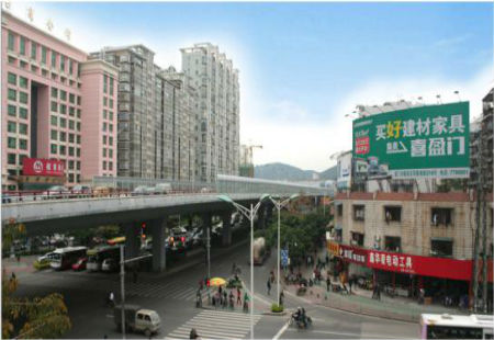 福建厦门市交通路网媒体台湾街与仙岳路交汇十字路口处看板编号:TGGG-XM-010
