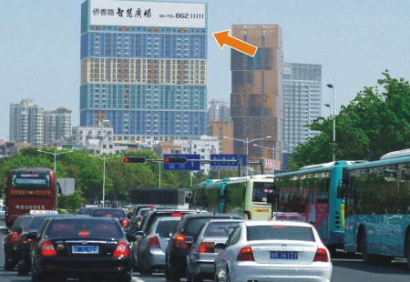 广东深圳市写字楼媒体深南路华侨城沙河世纪大厦CD座西侧墙体LED编号：DFMC-SZ-009