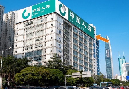 广东深圳市写字楼媒体深南路中核大厦东、南、西侧墙体LED编号：DFMC-SZ-002