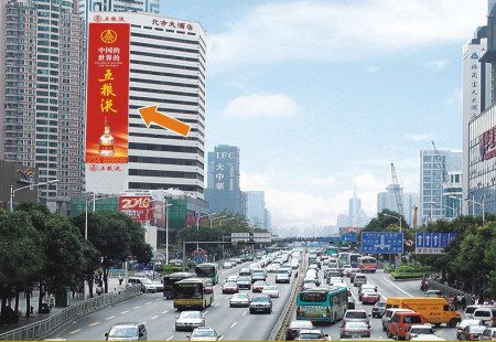 广东深圳市写字楼媒体深南路北方大厦东侧墙体LED编号：DFMC-SZ-006