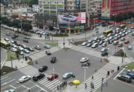 广东东莞市写字楼媒体东城大道东城西路路口方中泰丰大厦外墙LED编号：BYZT-DG-017