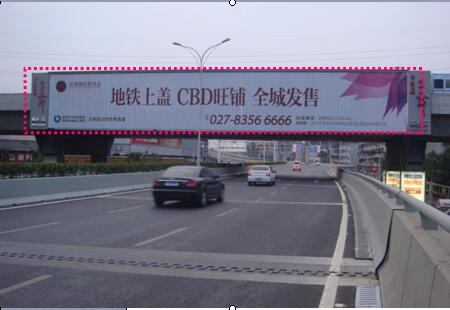 湖北武汉市交通路网媒体宗关轻轨跨街两面翻编号：XGE-WH-004