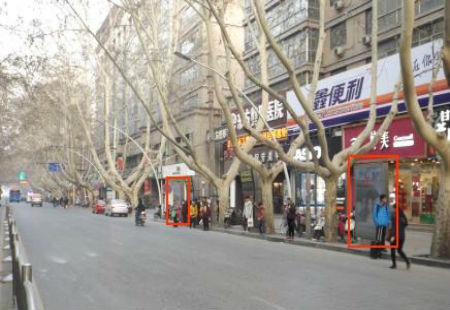 河南郑州市商场媒体人民路丹尼斯百货店灯箱编号：YLWH-ZZ-003
