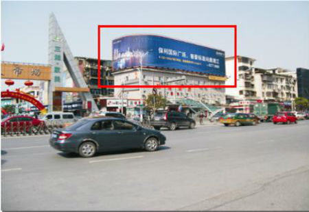 湖南长沙市交通路网媒体远大路与二环线交汇处三湘南湖大市场正门入口三面翻编号：ZWCM-CS-028