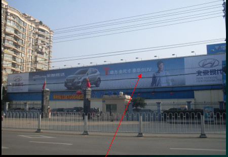 江西南昌市商场媒体南昌市沿江南路省建材市场门口三面翻编号：DXGG-NC-001
