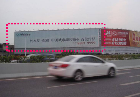 湖北武汉市交通路网媒体汉口中山大道宗关水厂楼顶A三面翻编号：XGE-WH-016