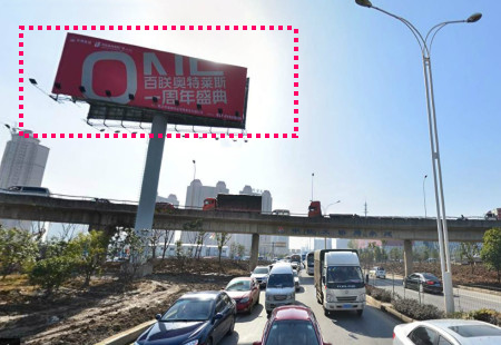 湖北武汉市交通路网媒体金桥大道与三金潭立交沿线立柱编号：XGE-WH-025