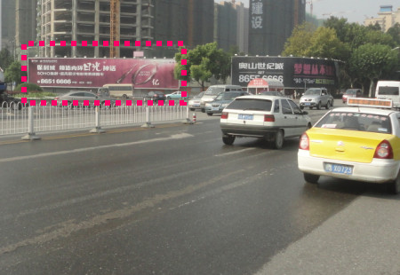 湖北武汉市交通路网媒体和平大道八大家中心花坛A三面翻编号：XGE-WH-064