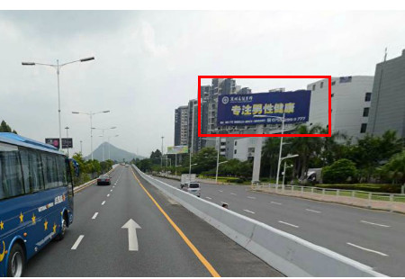 广东深圳市交通路网媒体西乡大道与公园路交汇处立柱编号：MDX-SZ-006