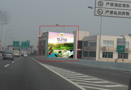 广东广州市机场高速媒体广州机场高速新市路段（往机场方向）三面翻编号：MDX-GZ-002