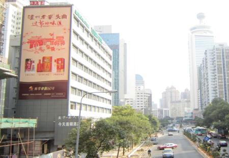 广东深圳市商场媒体东门机电大厦北面墙体楼体大牌编号:HXZG-SZ-003