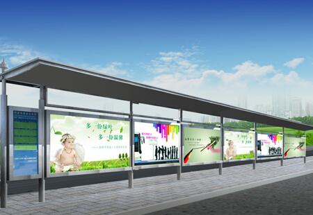 宁夏银川市公交媒体109国道六箱候车亭灯箱编号：BGGG-YC-019