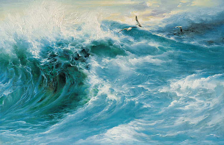 大海油画