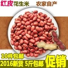【2016新货】四粒小粒红皮花生米5斤31.9