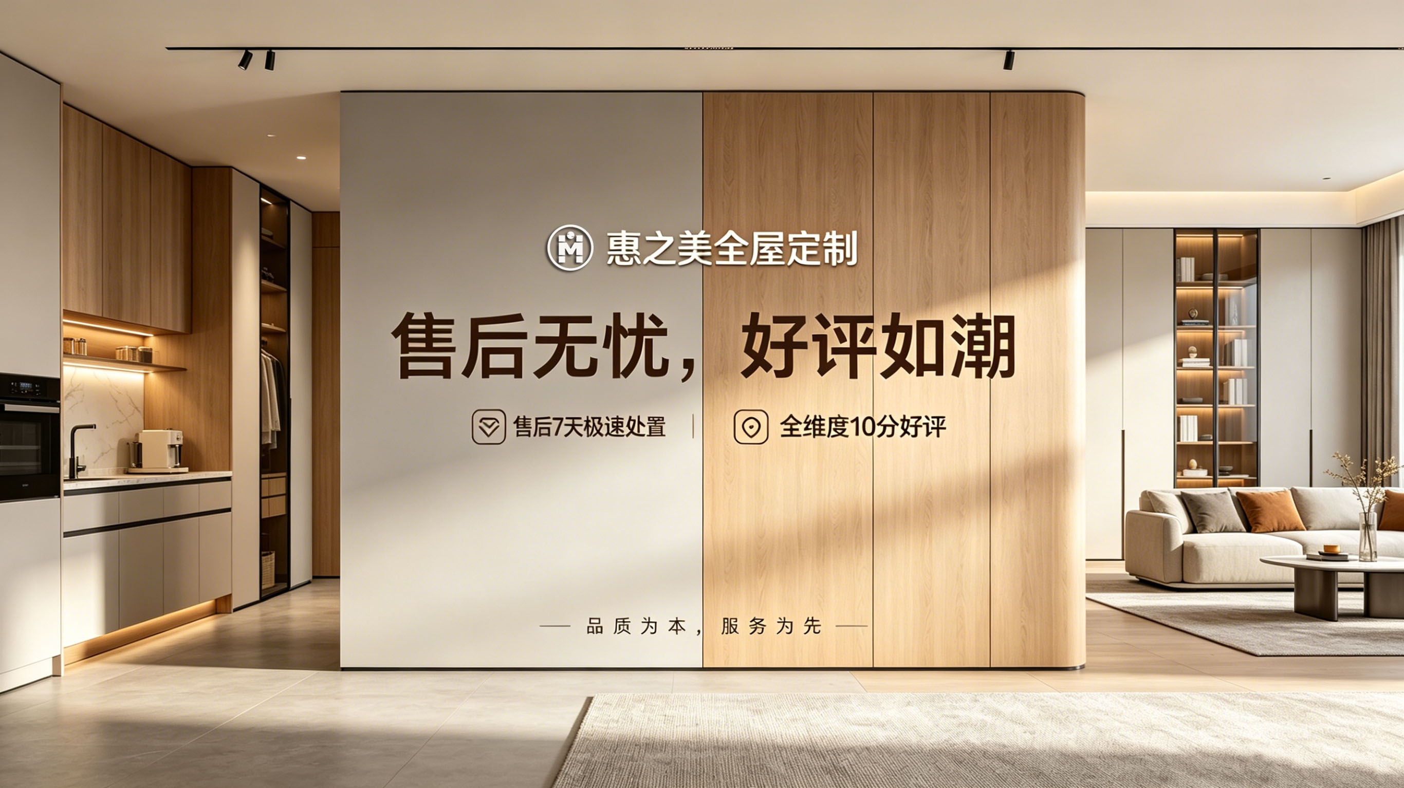 惠之美全屋定制售后无忧，好评如潮