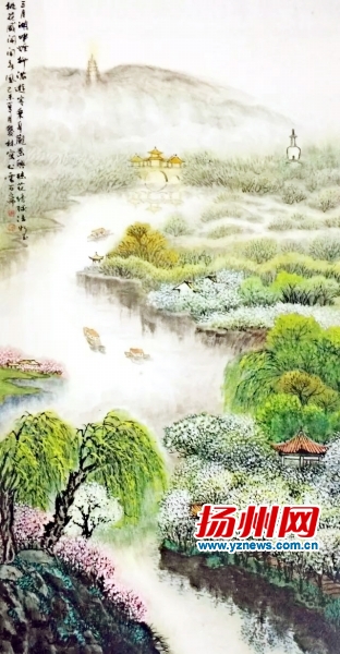 郭爱林画的瘦西湖美景。